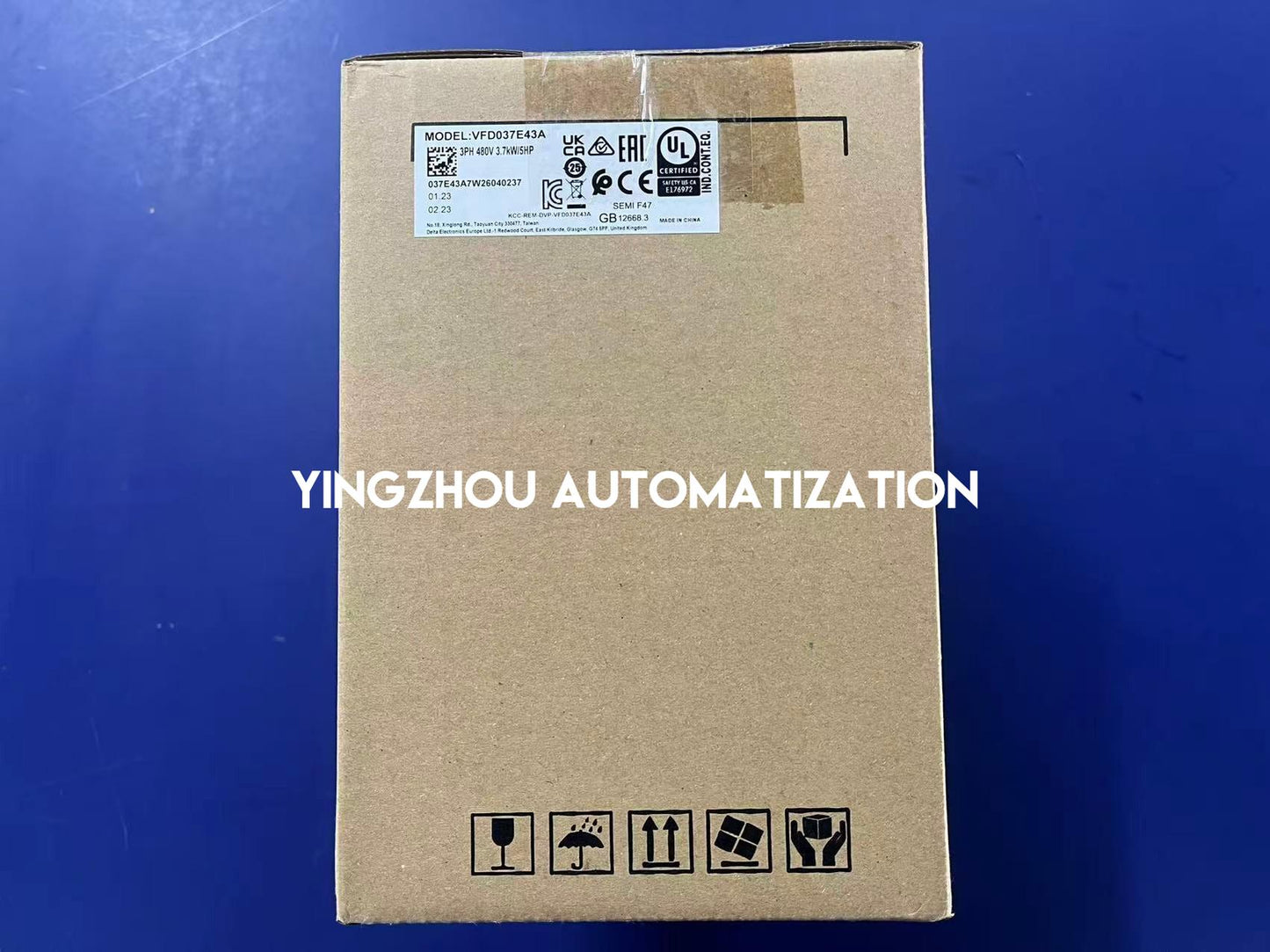 Delta VFD037E43A AC Frequency Inverter | 5HP (3.7kW) 3-Phase Variable Frequency Drive | Brand New Original-YingZhou Automatization
