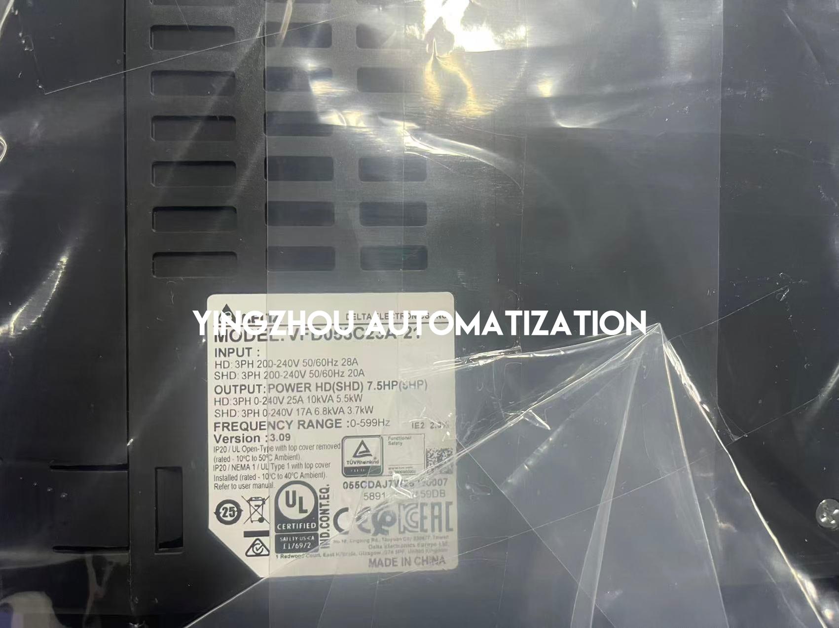 Delta VFD055C23A-21 C2000 Plus VFD | 5.5kW, 230V, 3-Phase, High-Performance Drive | Brand New Original-YingZhou Automatization