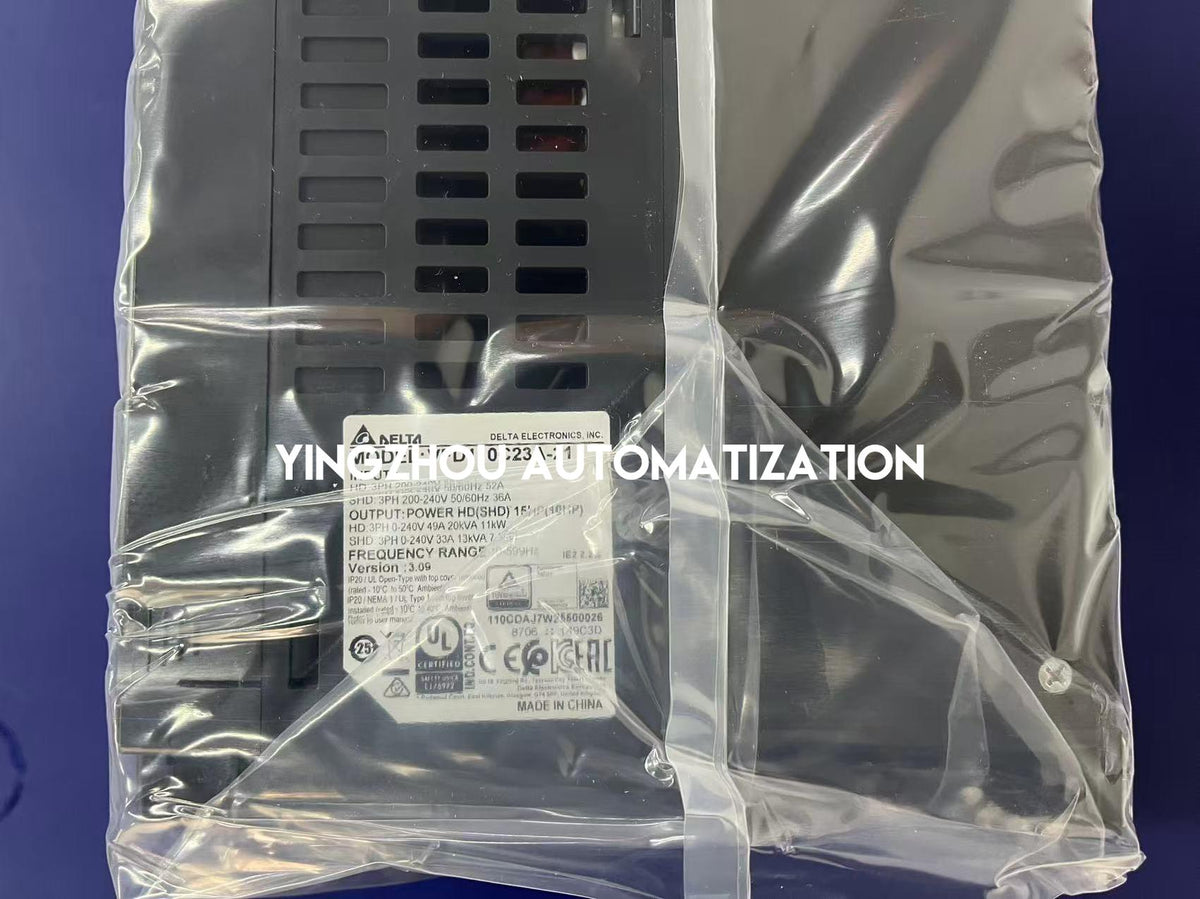 Delta VFD110C23A-21 C2000 Plus 11kW 15HP 230V 49A 3-Phase Vector Control AC Drive-YingZhou Automatization