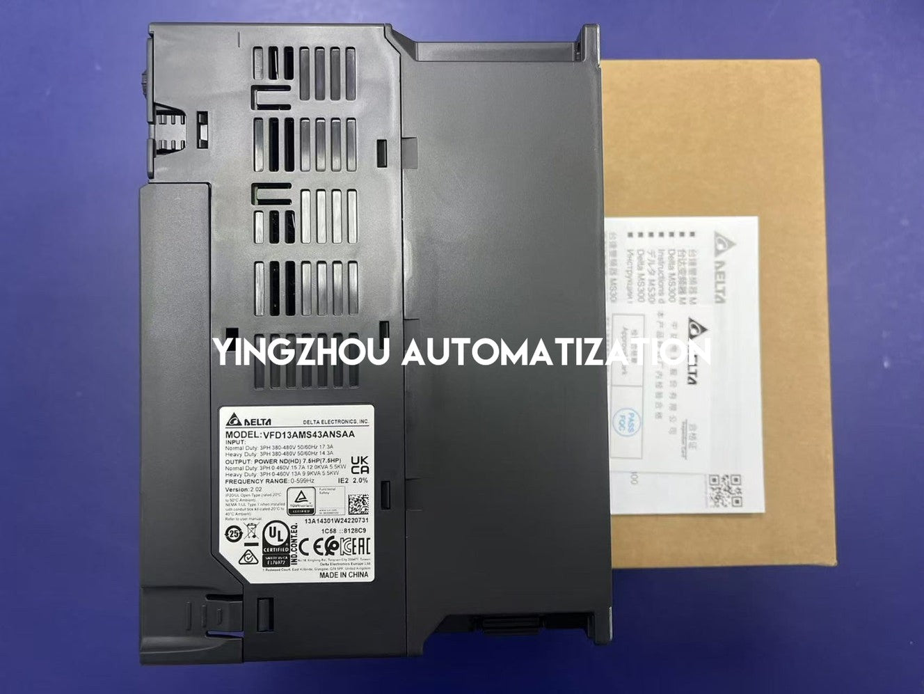 Delta VFD13AMS43ANSAA MS300 Series AC Inverter | 7.5HP (5.5kW) 3-Phase Compact Vector Drive | Brand New Original-YingZhou Automatization