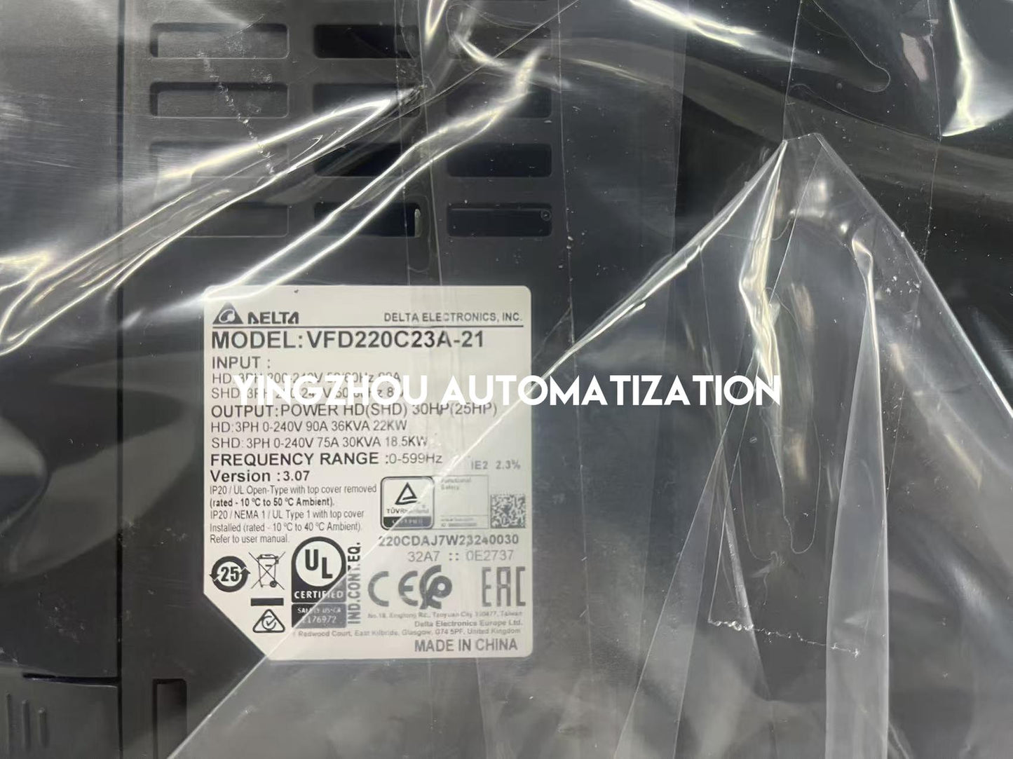 Delta VFD220C23A-21 C2000 Plus Series AC Inverter | 30HP (22kW) 3-Phase High-Performance Vector Drive | Brand New Original-YingZhou Automatization