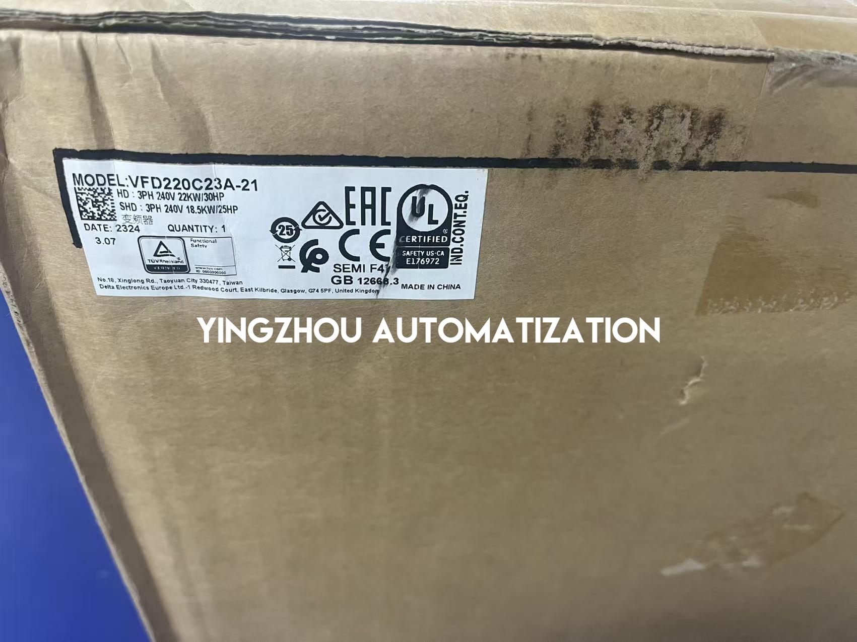 Delta VFD220C23A-21 C2000 Plus Series AC Inverter | 30HP (22kW) 3-Phase High-Performance Vector Drive | Brand New Original-YingZhou Automatization