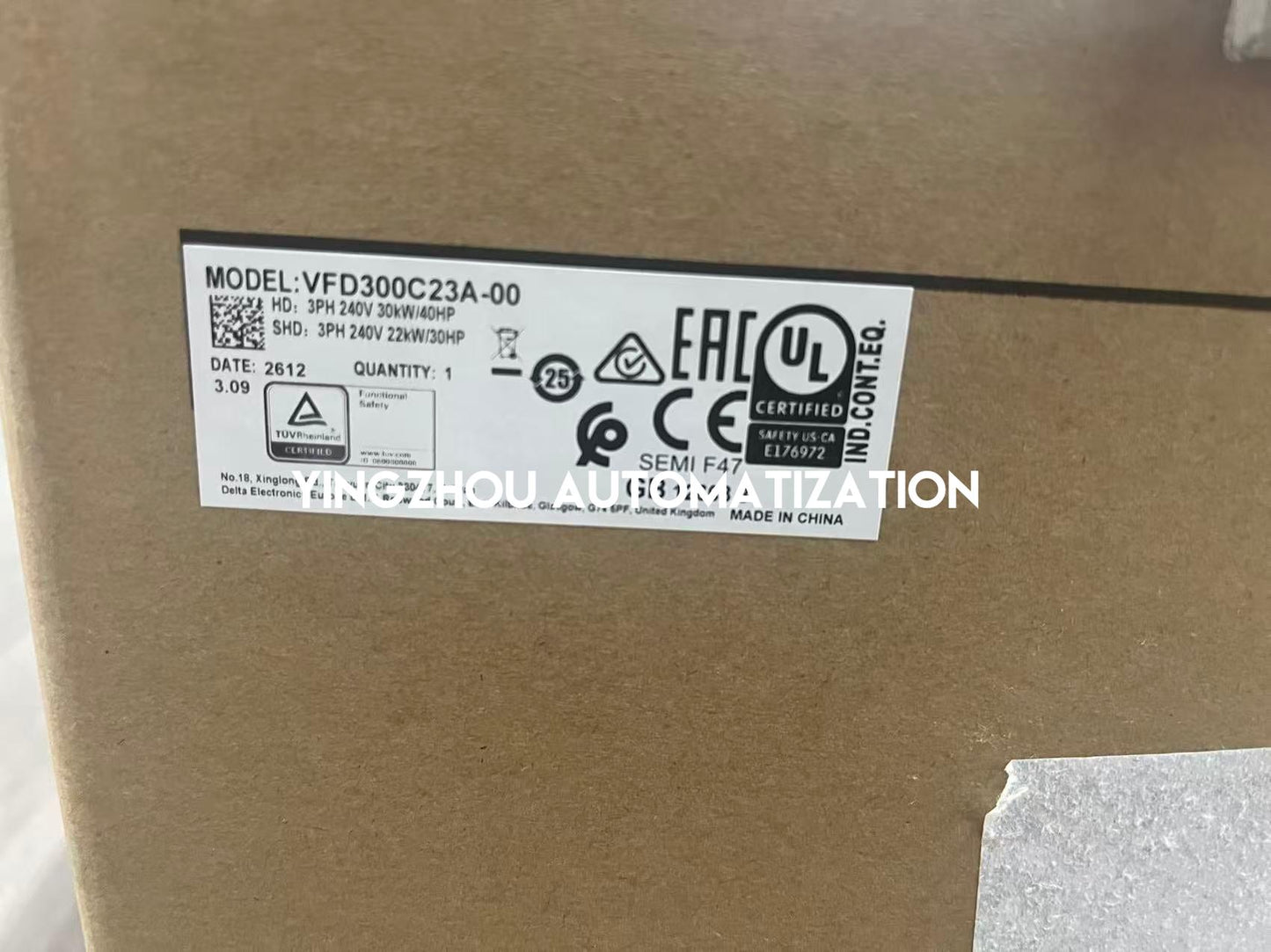 Delta VFD300C23A-00 C2000 Plus VFD | 30kW, 230V, 3-Phase, High-Performance Drive | Brand New Original-YingZhou Automatization