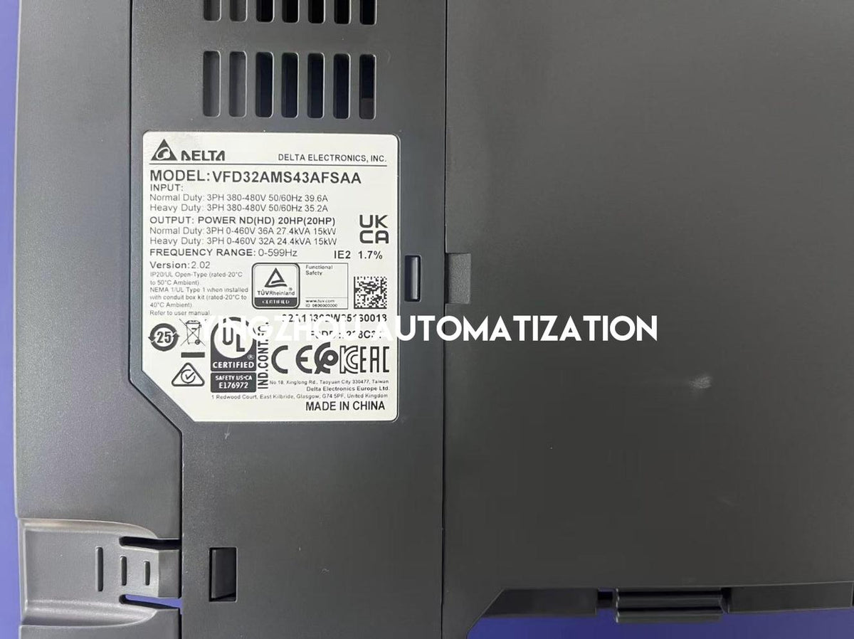 Delta VFD32AMS43AFSAA MS300 15kW 20HP 460V 3-Phase 32A AC Drive with EMC Filter-YingZhou Automatization