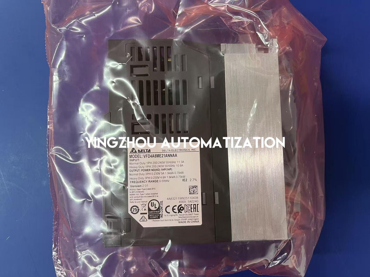 Delta VFD4A8ME21ANNAA ME300 Series Compact AC Inverter Drive | 0.75kW 1HP 230V VFD | Brand New Original-YingZhou Automatization