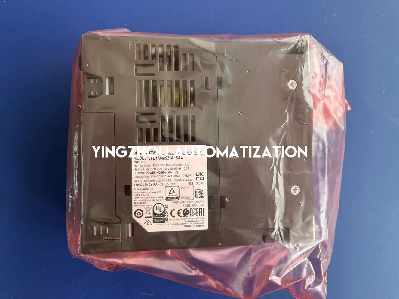 Delta VFD4A8MS21AFSAA MS300 Series AC Frequency Inverter | 0.75kW 1HP 230V Compact Variable Speed Drive | Brand New Original-YingZhou Automatization