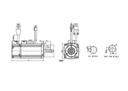 Delta ECMA-C20604RS ECMA-B2 Servo Motor 400W 3000 RPM 220V