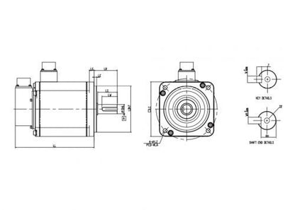 Delta ECMA-E21320RS ECMA-B2 Servo Motor 2000W 2000 RPM 220V