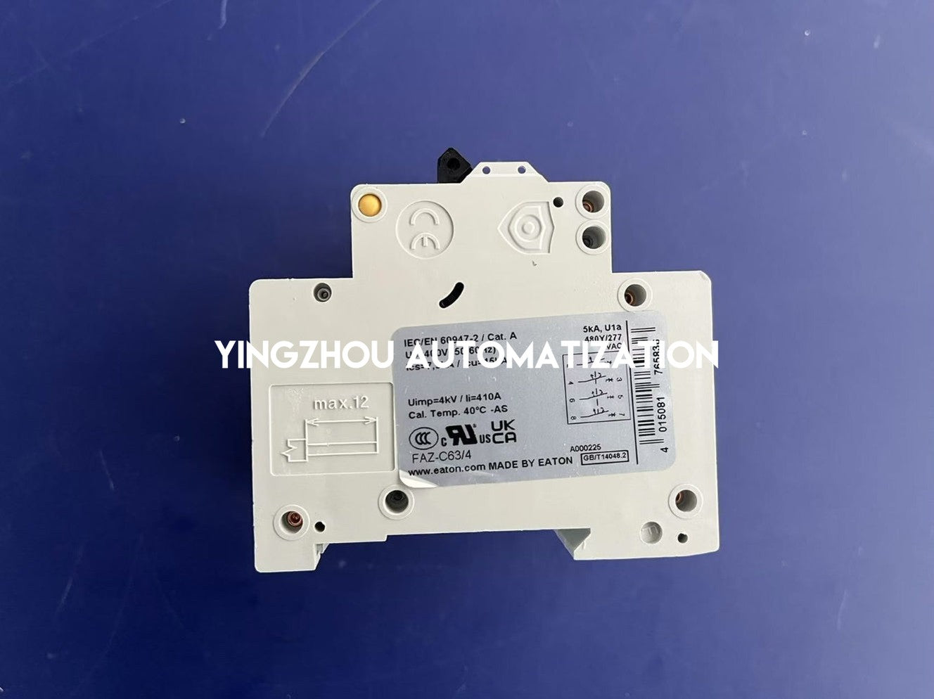 Eaton Moeller FAZ-C63/4 Miniature Circuit Breaker | 4-Pole, 63A, Type C Curve-YingZhou Automatization
