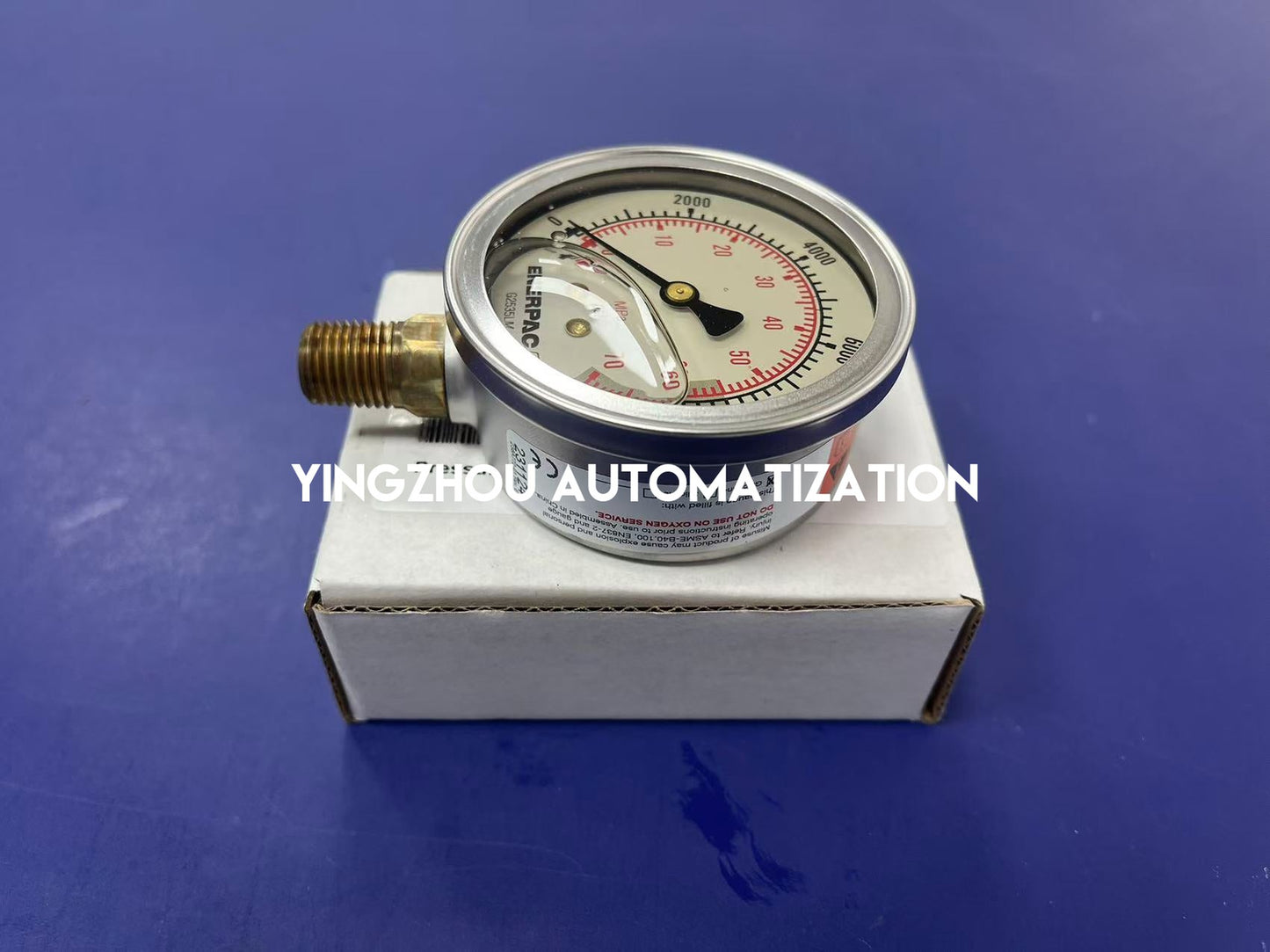 Enerpac G2535L | Glycerin Filled Hydraulic Pressure Gauge | 2.5" Dial | 0-350 Bar 5000 Psi | 1/4" NPT Lower Mount Brand New Original-YingZhou Automatization
