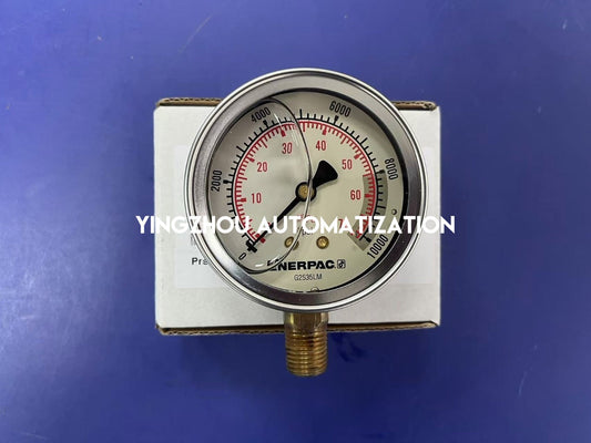 Enerpac G2535L | Glycerin Filled Hydraulic Pressure Gauge | 2.5" Dial | 0-350 Bar 5000 Psi | 1/4" NPT Lower Mount Brand New Original-YingZhou Automatization