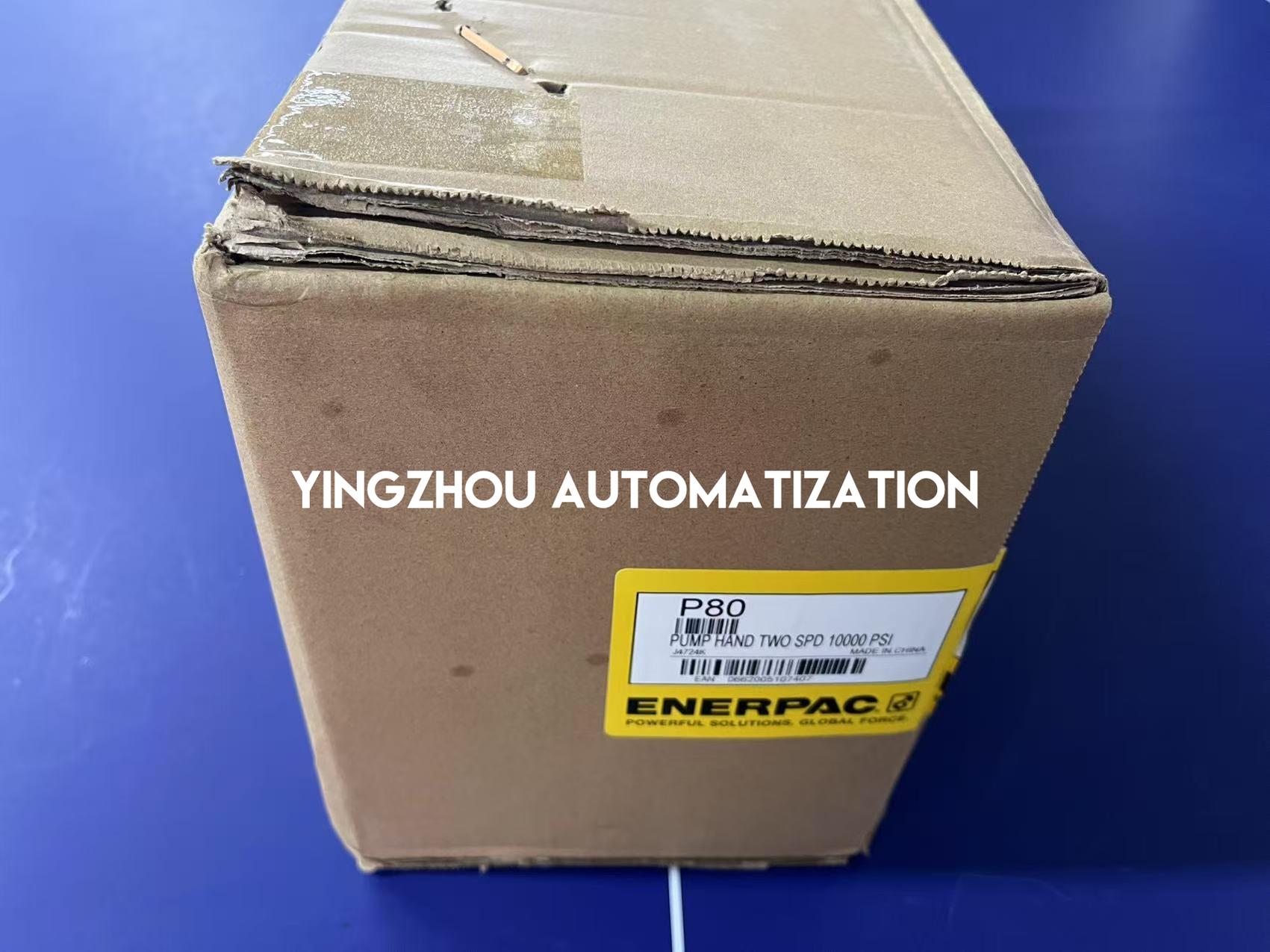 Enerpac P80 | Two-Speed Hydraulic Hand Pump | 10,000 Psi 700 Bar Rated | 134 in³ (2.2L) Usable Oil Reservoir | Single-Acting Cylinder Power Unit | Brand New Original-YingZhou Automatization