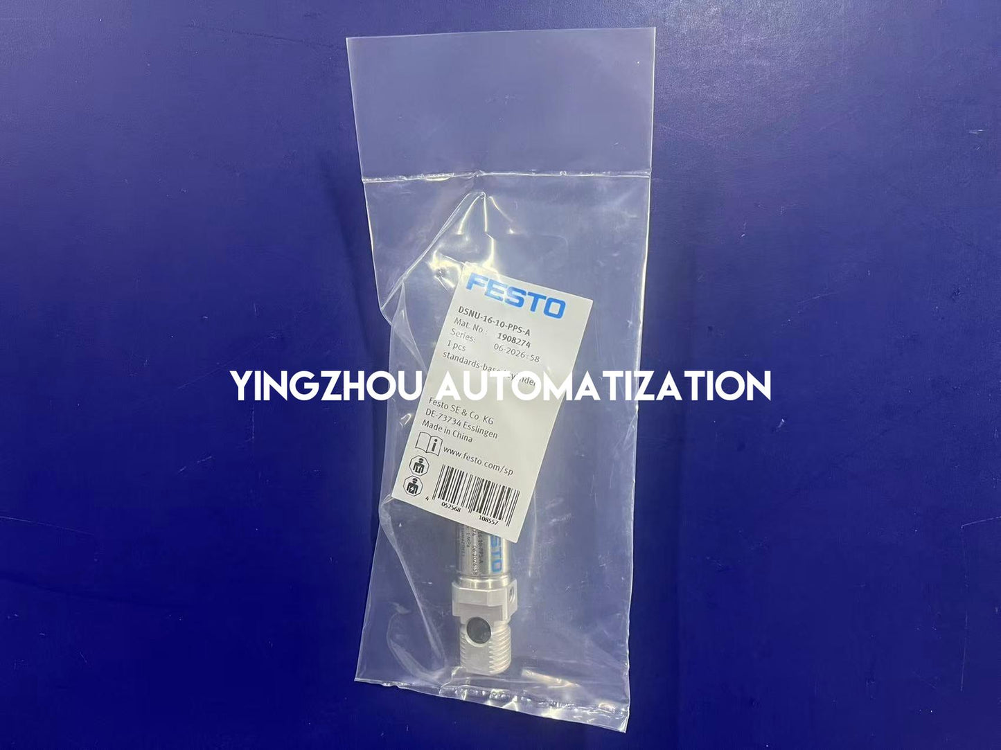 FESTO DSNU-16-10-PPS-A Cylinder | 1908274 ISO 6432 Round Cylinder 16mm Bore 10mm Stroke | Brand New Original-YingZhou Automatization