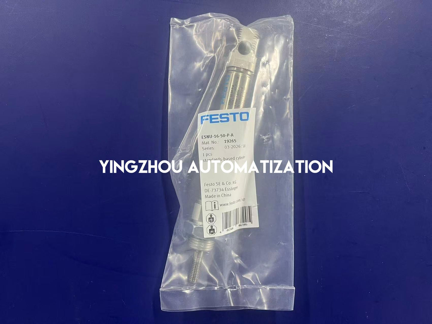 FESTO ESNU-16-50-P-A Cylinder | 19265 Standard Round Cylinder 16mm Bore 50mm Stroke | Brand New Original-YingZhou Automatization