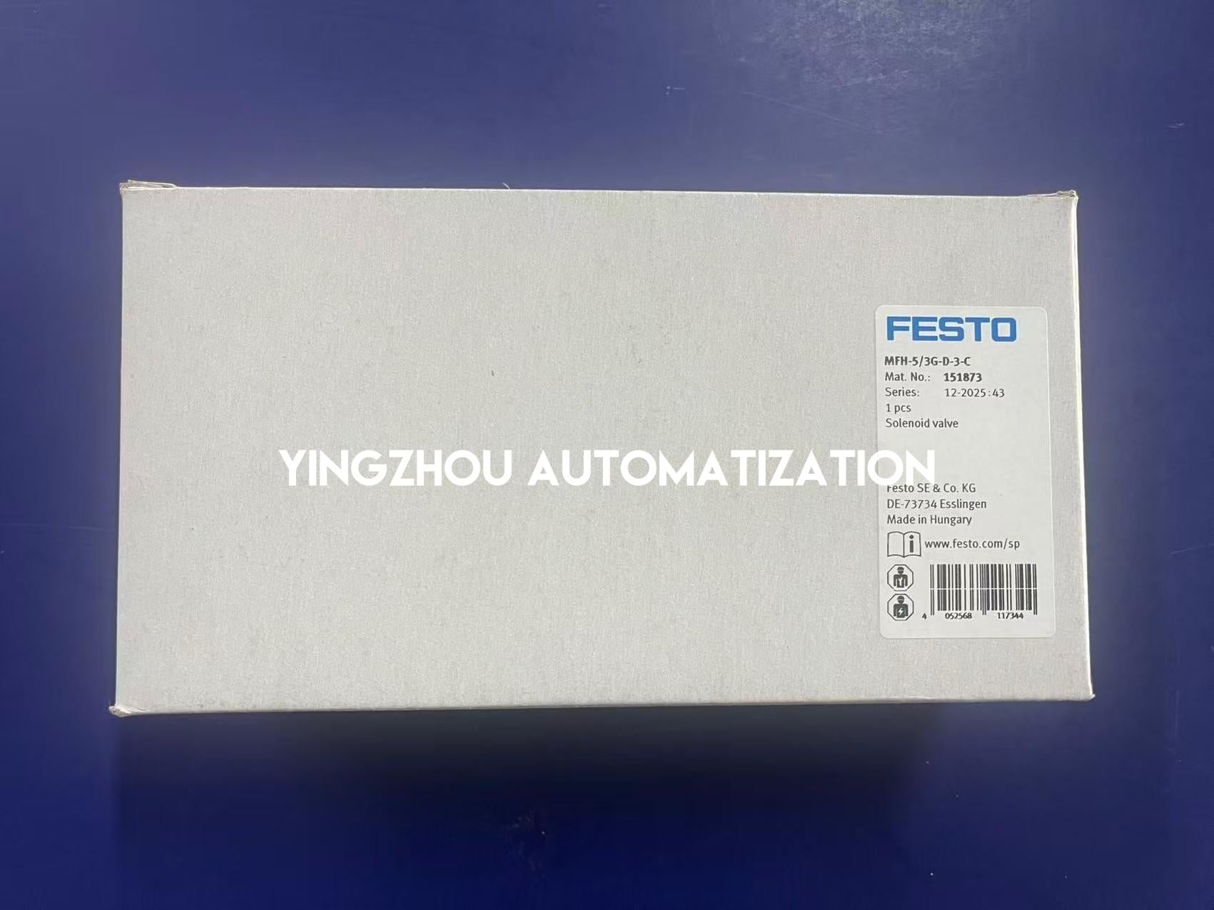 FESTO MFH-5/3G-D-3-C Solenoid Valve | 151873 ISO 5599-1 Size 3 Pneumatic Valve | Brand New Original-YingZhou Automatization