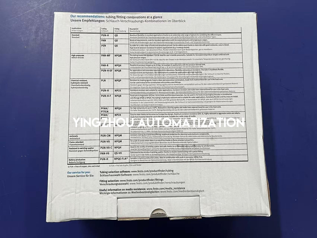 FESTO PEN-8X1,25-BL 551458 Blue PE Pneumatic Tubing 8mm OD 5.7mm ID 50m Roll-YingZhou Automatization