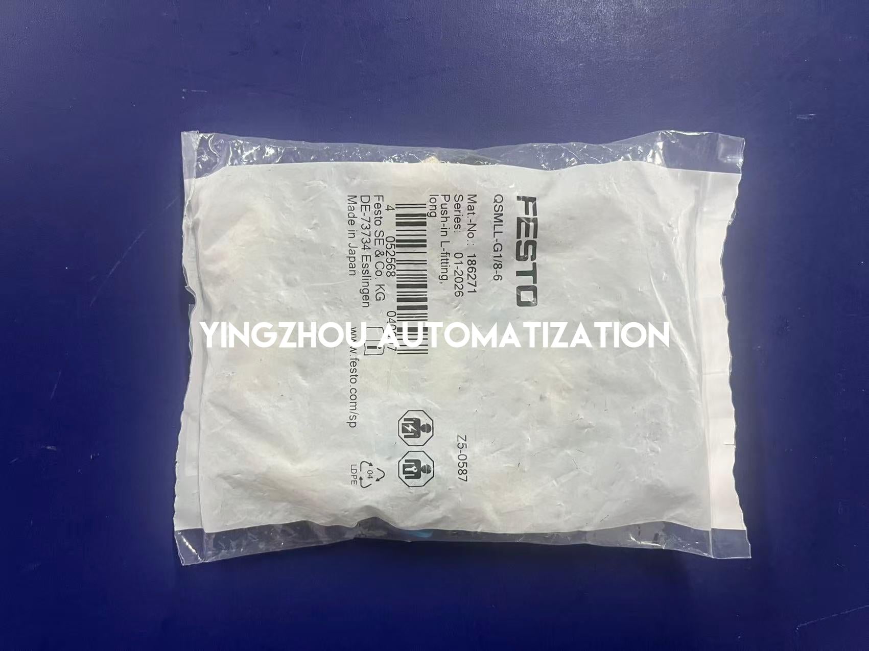 FESTO QSMLL-G1/8-6 Fitting | 186271 L-Swivel Push-In Fitting G1/8 Thread to 6mm Tubing | Brand New Original-YingZhou Automatization