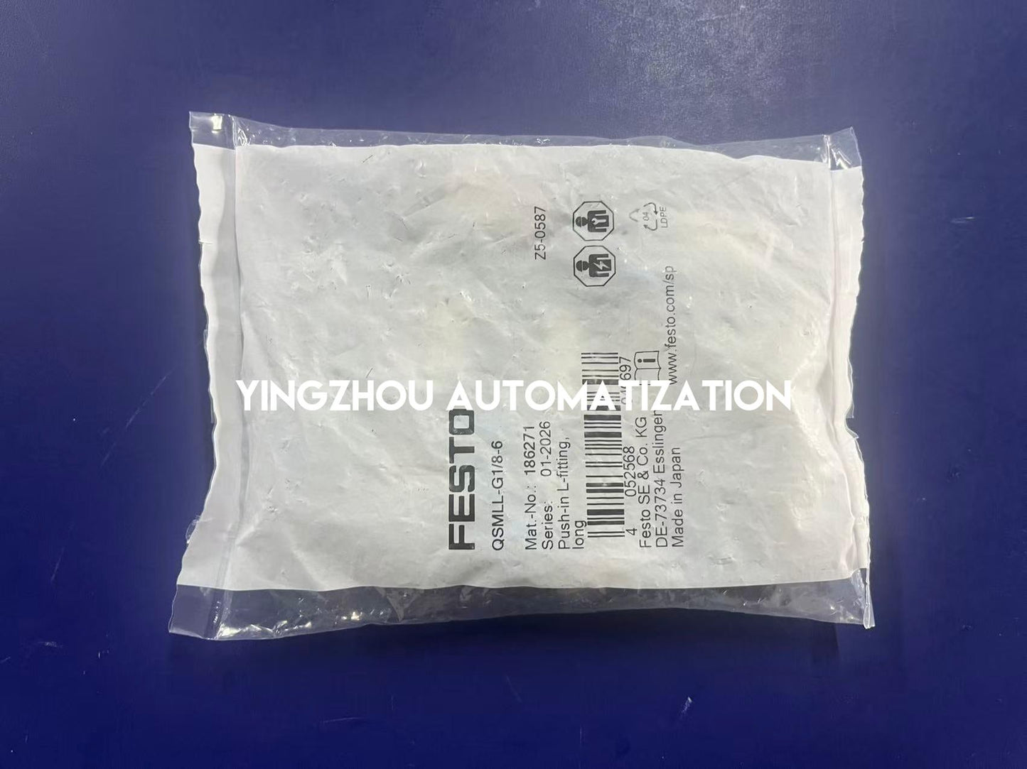 FESTO QSMLL-G1/8-6 Fitting | 186271 L-Swivel Push-In Fitting G1/8 Thread to 6mm Tubing | Brand New Original-YingZhou Automatization