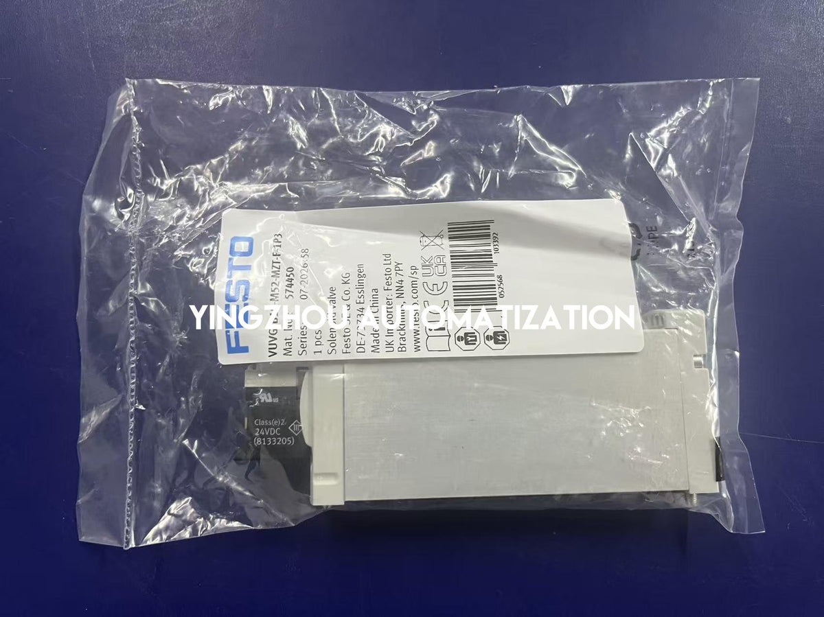 FESTO VUVG-B18-M52-MZT-F-1P3 574450 24V DC 5/2-Way Solenoid Valve-YingZhou Automatization