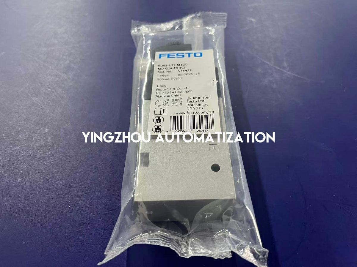 FESTO VUVS-L25-M32C-MD-G14-F8-1C1 575477 Solenoid Valve 24V DC 3/2-Way NC G1/4-YingZhou Automatization