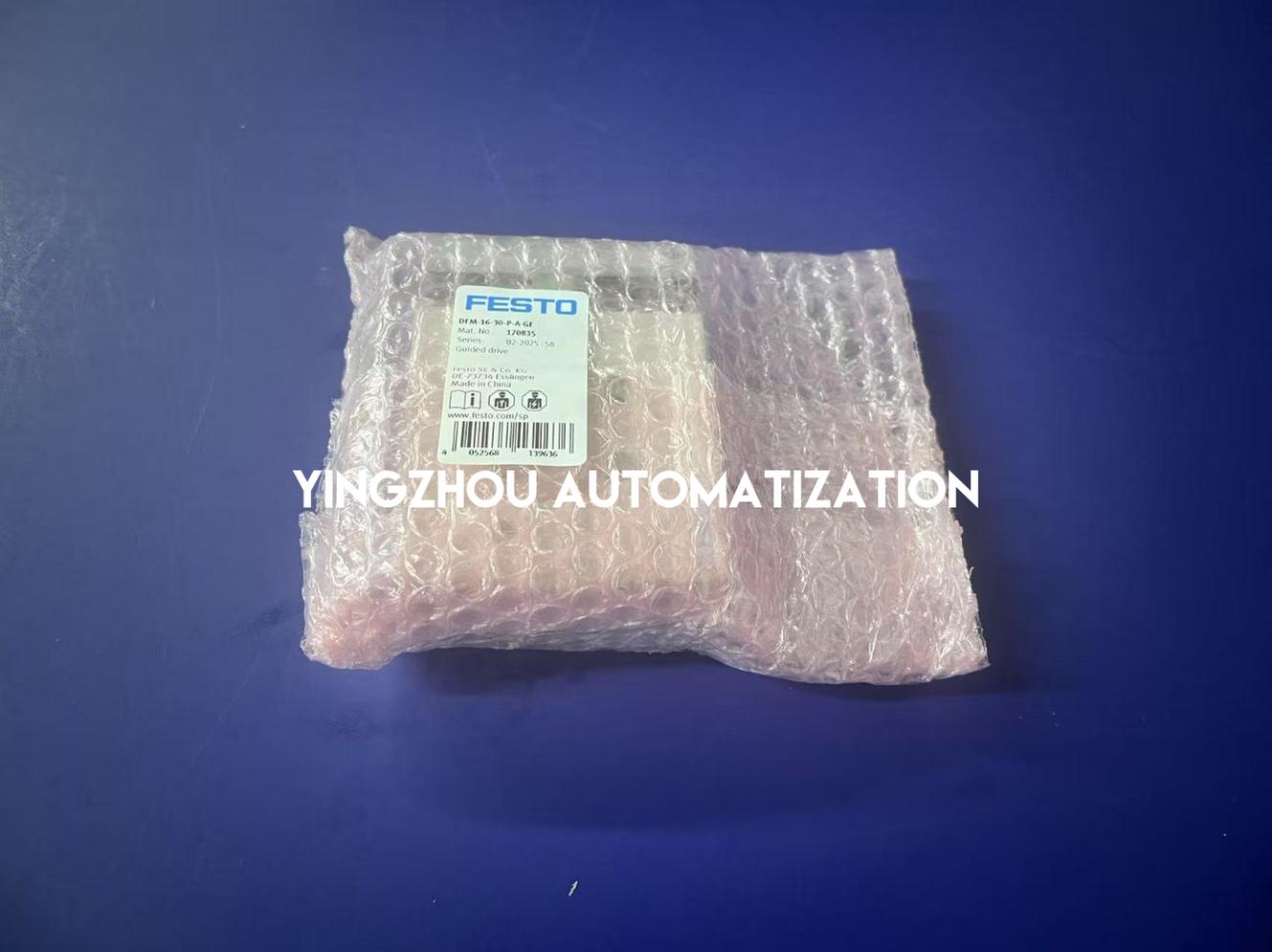 Festo 170835 DFM-16-30-P-A-GF Guided Cylinder | 16mm Bore | 30mm Stroke | Plain Bearing-YingZhou Automatization