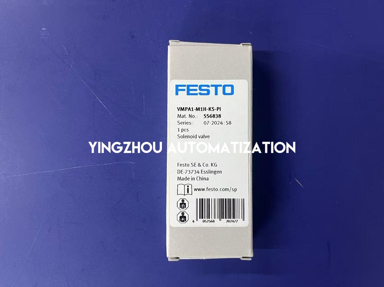 Festo 556838 VMPA1-M1H-KS-PI Solenoid Valve | 3/2-Way NC | 10mm MPA1 Series-YingZhou Automatization