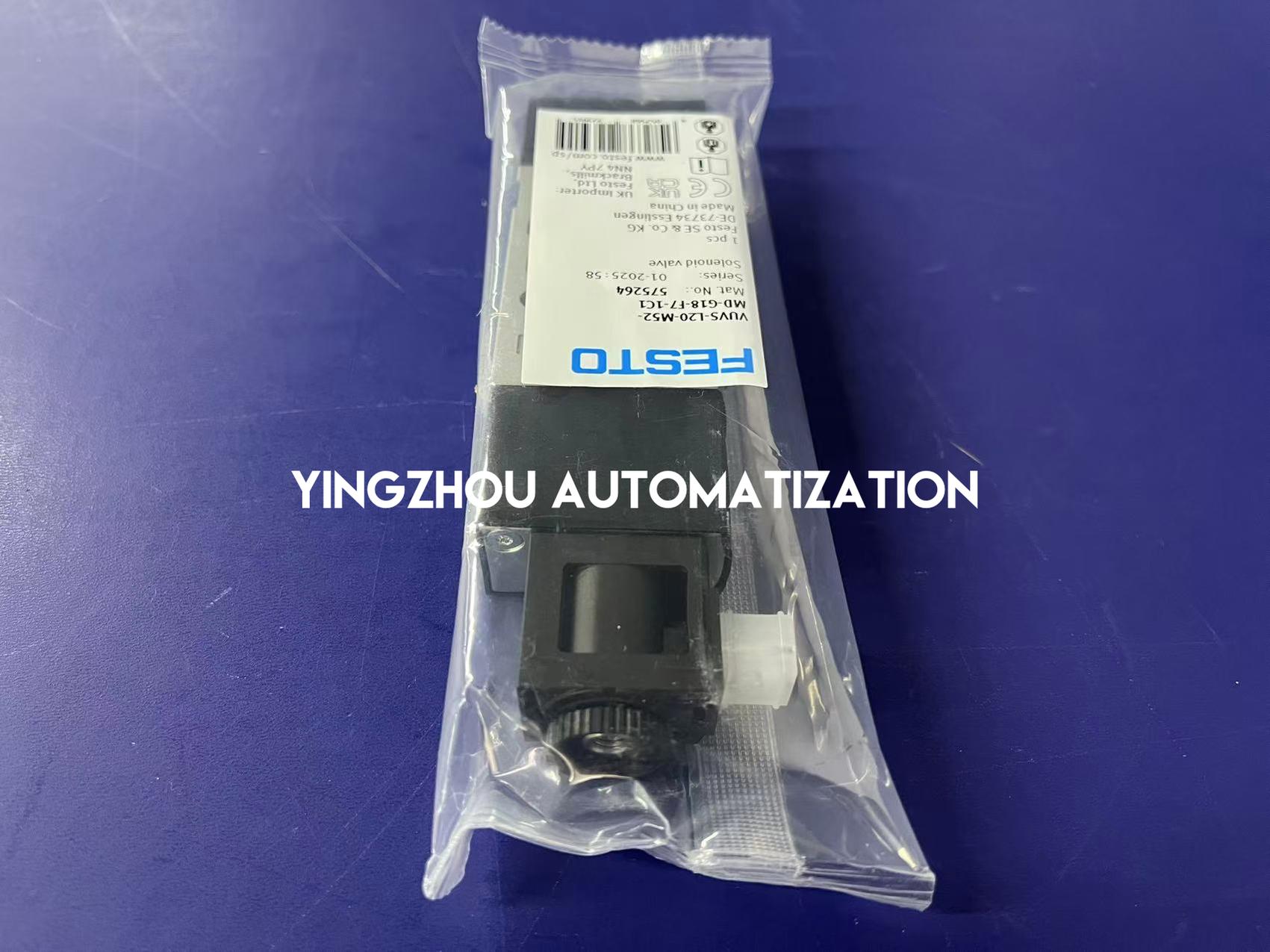 Festo 575264 VUVS-L20-M52-MD-G18-F7-1C1 Solenoid Valve | 5/2-Way | Monostable | G1/8"-YingZhou Automatization