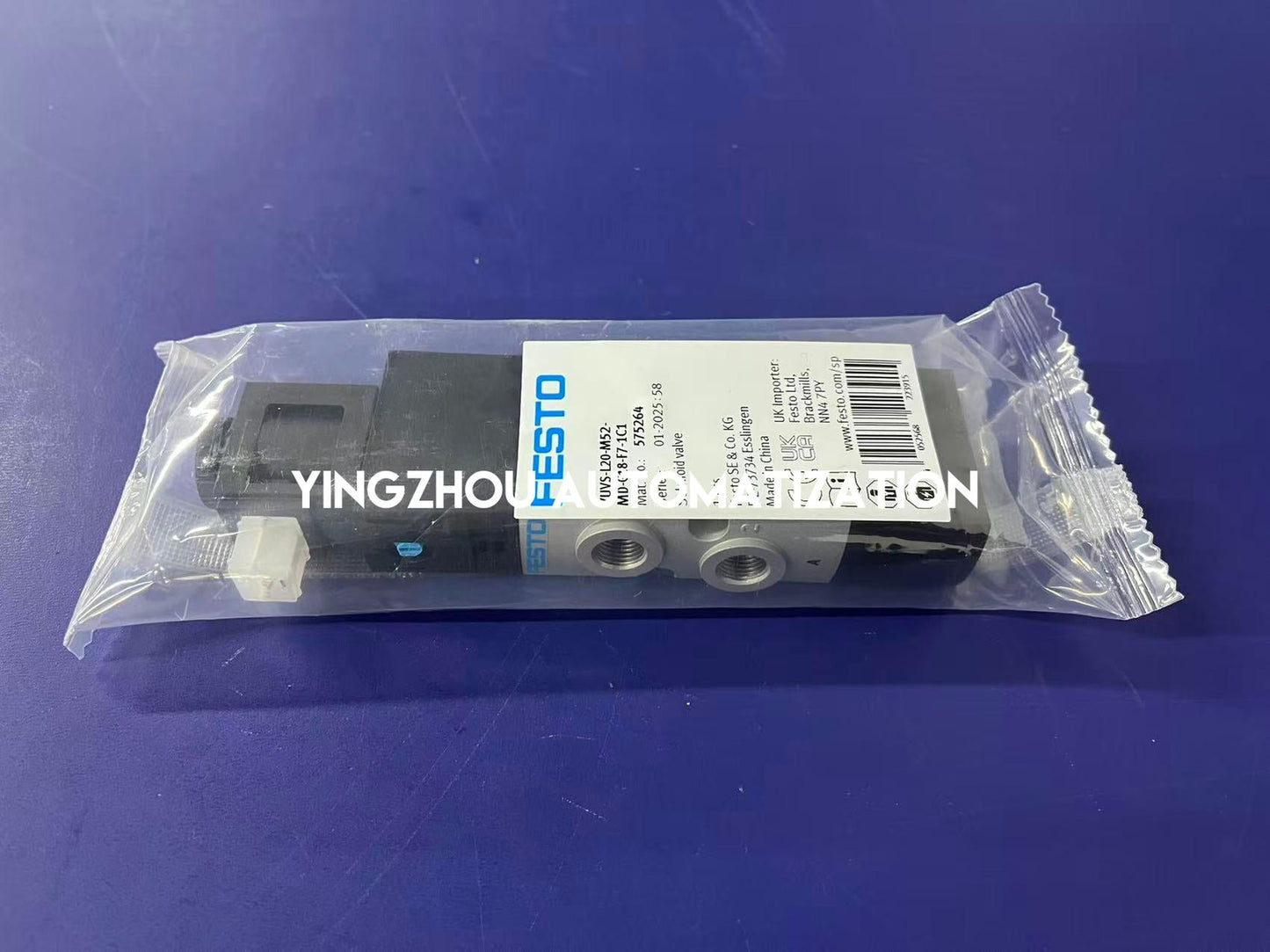 Festo 575264 VUVS-L20-M52-MD-G18-F7-1C1 Solenoid Valve | 5/2-Way | Monostable | G1/8"-YingZhou Automatization