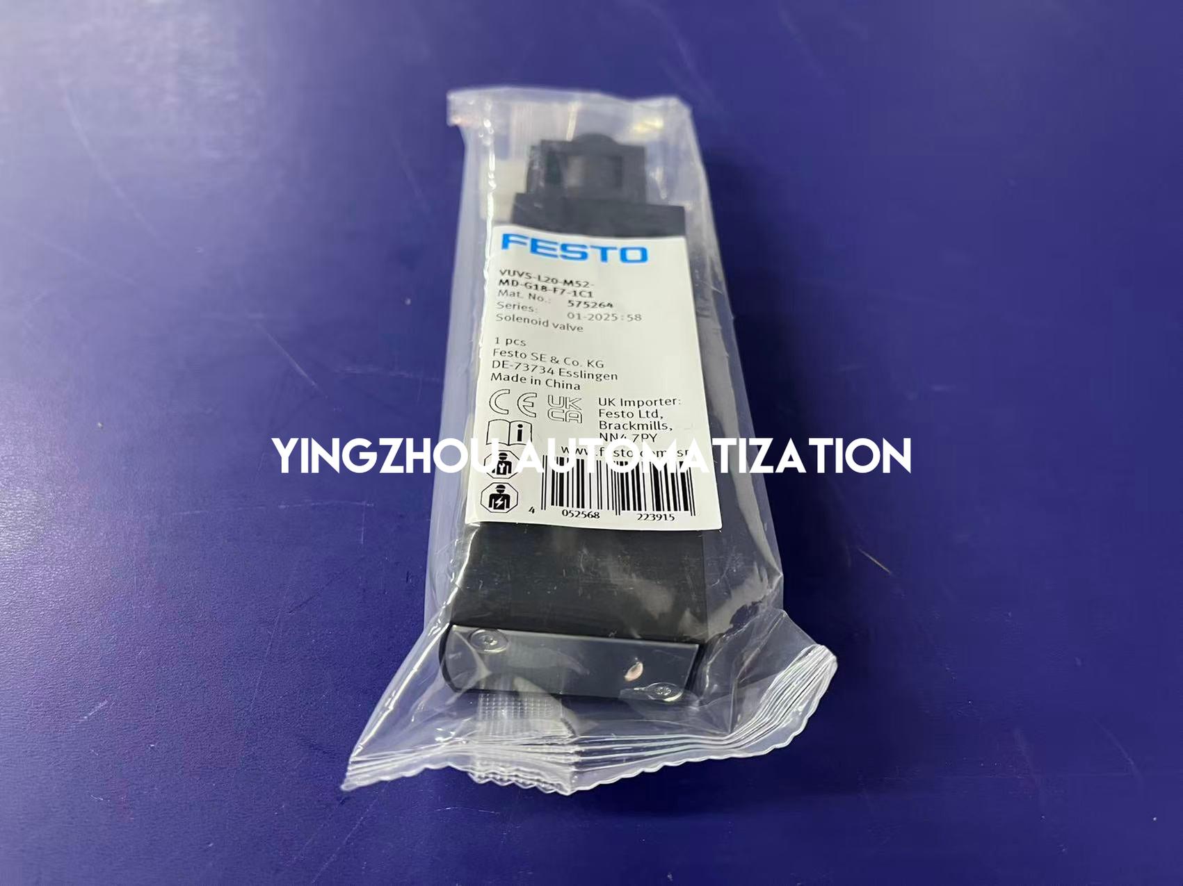 Festo 575264 VUVS-L20-M52-MD-G18-F7-1C1 Solenoid Valve | 5/2-Way | Monostable | G1/8"-YingZhou Automatization