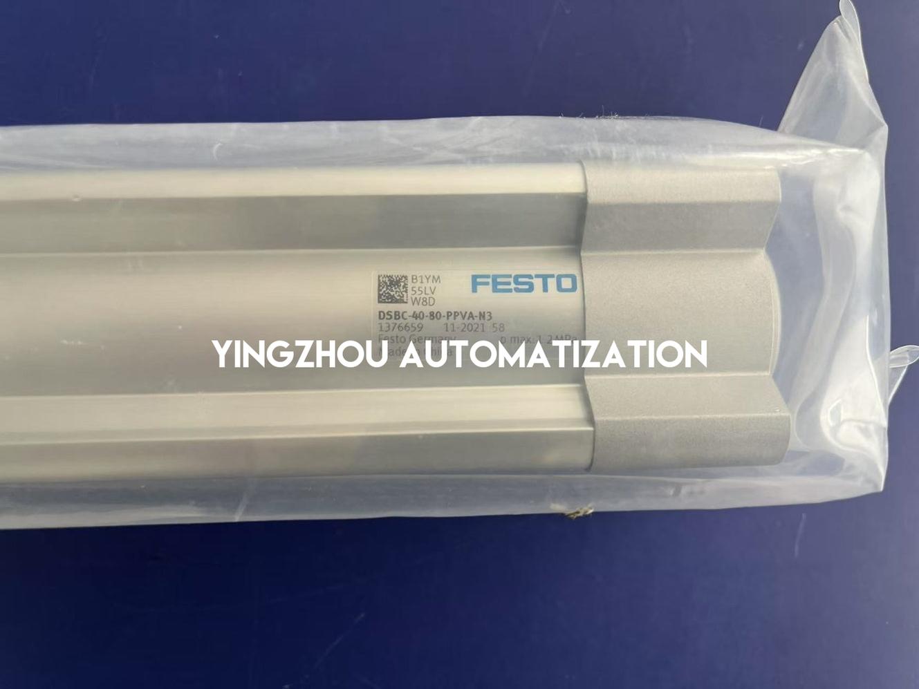 Festo DSBC-40-80-PPVA-N3 Profile Cylinder | 1376659 | 40 mm Bore, 80 mm Stroke | Pneumatic ISO Actuator | Brand New Original-YingZhou Automatization