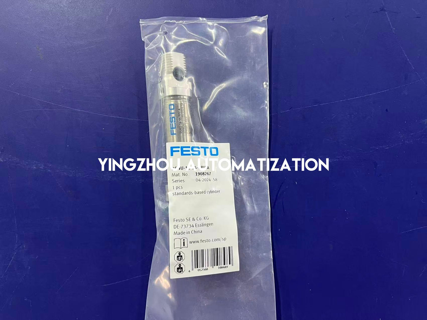 Festo DSNU-16-15-PPV-A ISO Cylinder | 1908267 | 16 mm Bore, 15 mm Stroke | Adjustable Pneumatic Cushioning | Brand New Original-YingZhou Automatization