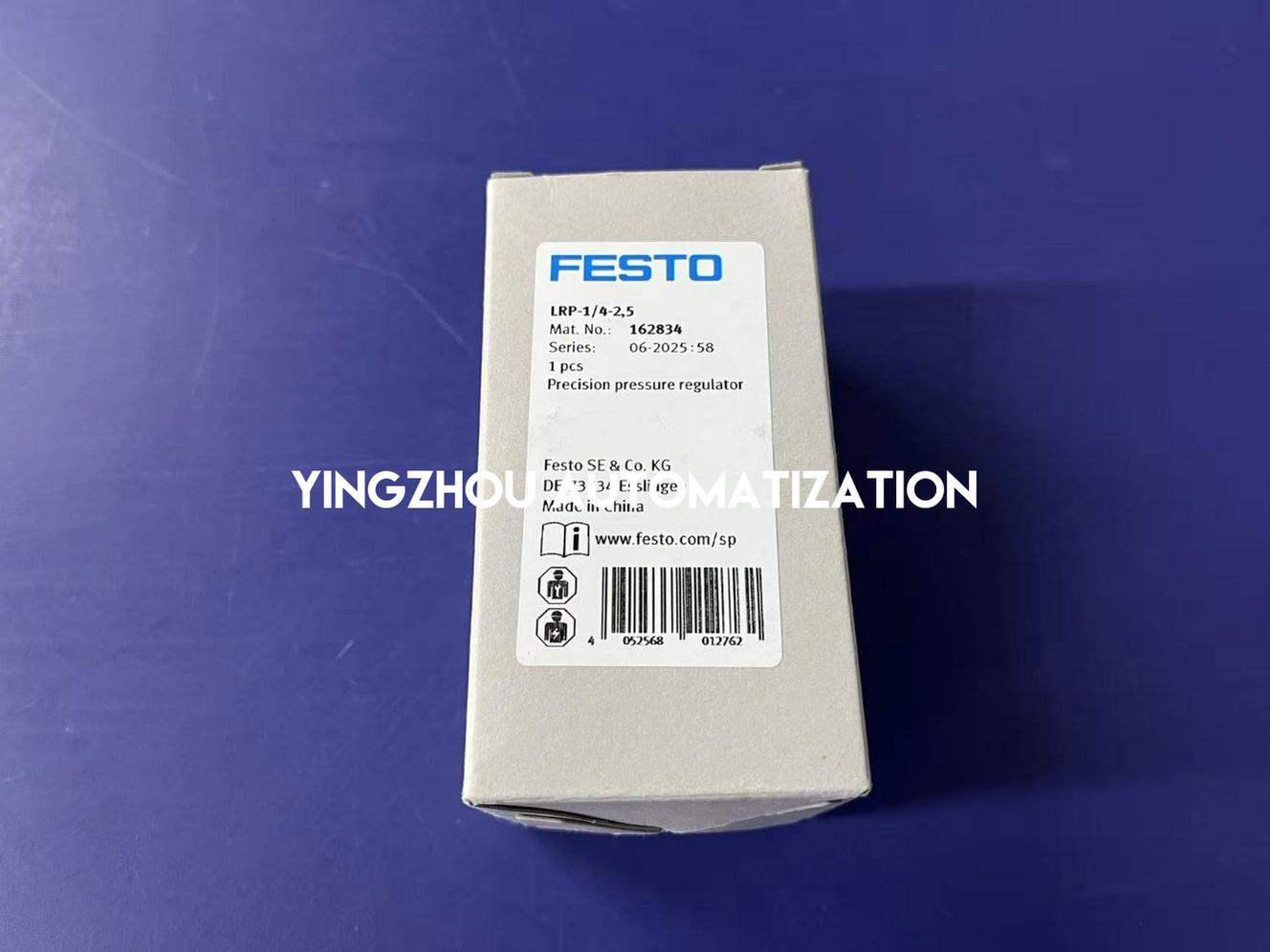 Festo LRP-1/4-2.5 Precision Pressure Regulator | 162834 | G1/4" Port, 0.05–2.5 bar | Pneumatic Control | Brand New Original-YingZhou Automatization