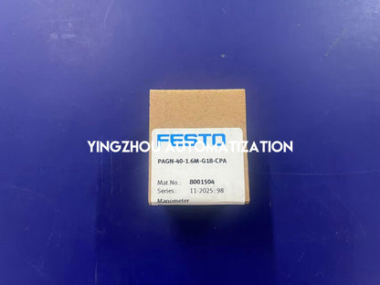 Festo PAGN-40-1.6M-G18-CPA 8001504 40mm G1/8 0–1.6 MPa Pneumatic Pressure Gauge-YingZhou Automatization