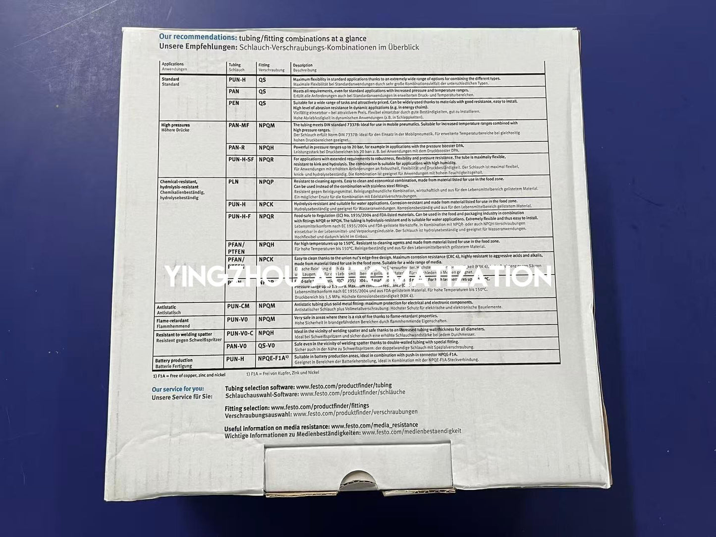 Festo PEN-8X1,25-BL Plastic Tubing | 551458 | 8 mm OD, 1.25 mm Wall | Blue Polyethylene Pneumatic Hose | Brand New Original-YingZhou Automatization