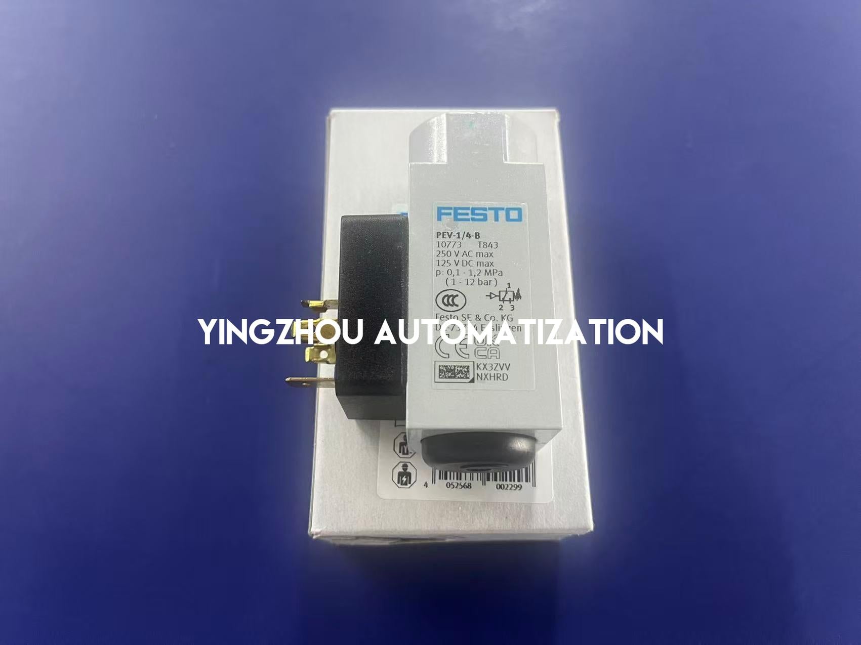 Festo PEV-1/4-B Pressure Switch | 10773 | G1/4" Thread, Adjustable Switching Point | Pneumatic Pressure Control | Brand New Original-YingZhou Automatization