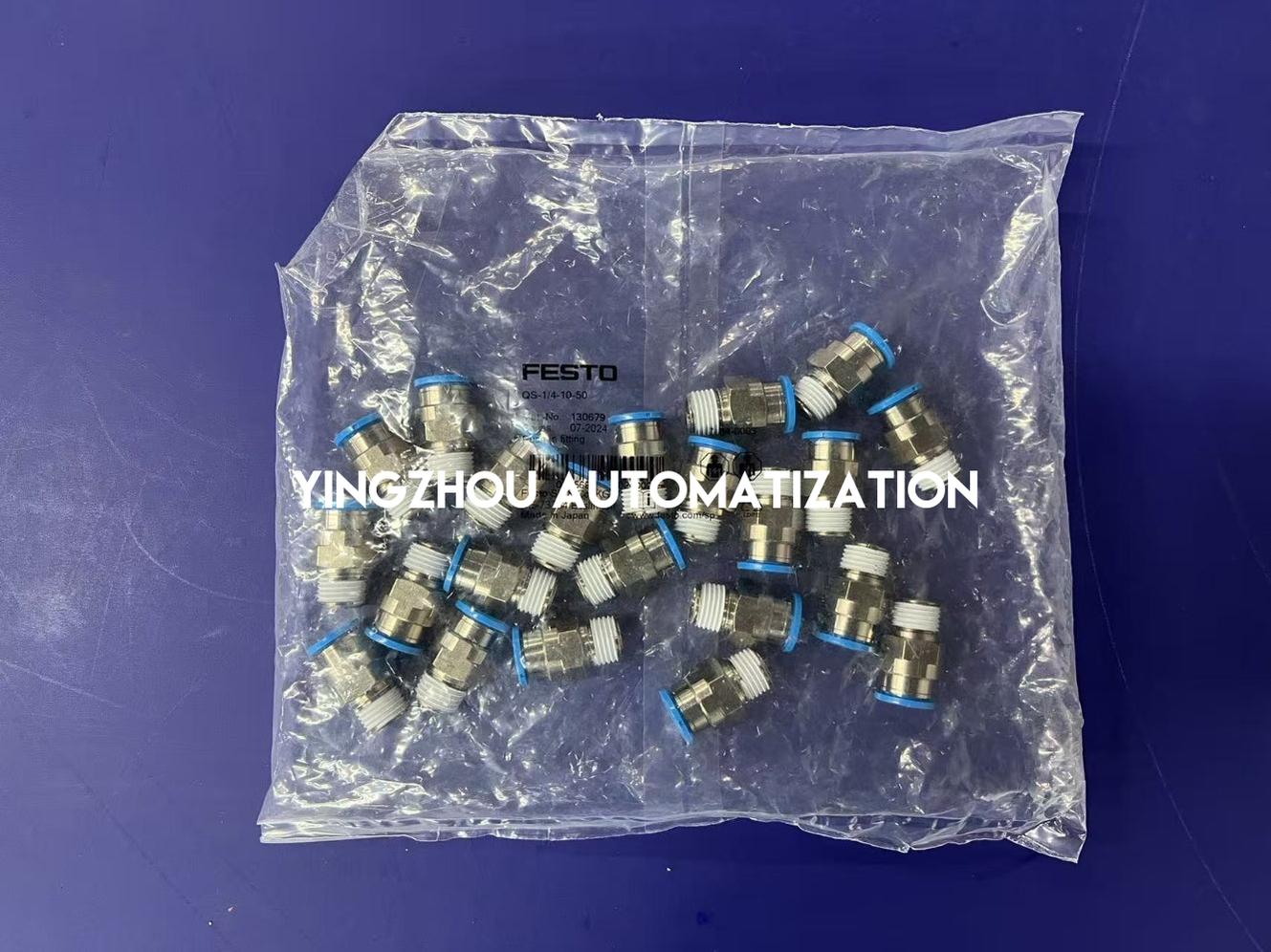 Festo QS-1/4-10-50 Push-in Fitting | 130679 | G1/4" Thread to 10 mm OD | Straight Connector, Pack of 50 | Brand New Original-YingZhou Automatization
