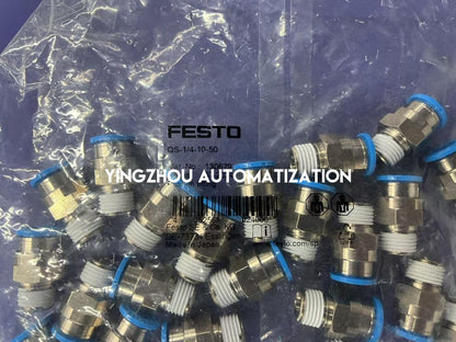 Festo QS-1/4-10-50 Push-in Fitting | 130679 | G1/4" Thread to 10 mm OD | Straight Connector, Pack of 50 | Brand New Original-YingZhou Automatization