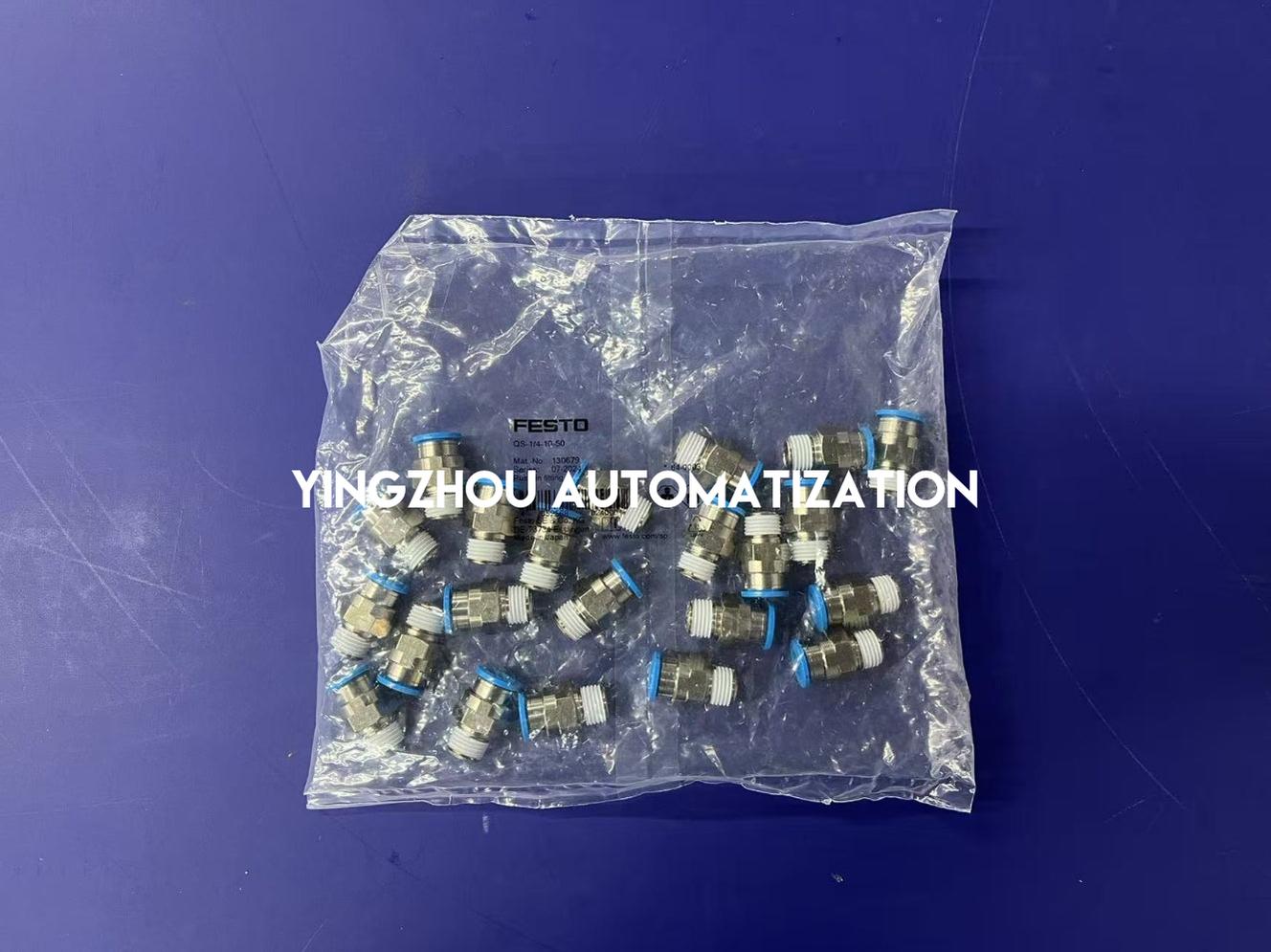 Festo QS-1/4-10-50 Push-in Fitting | 130679 | G1/4" Thread to 10 mm OD | Straight Connector, Pack of 50 | Brand New Original-YingZhou Automatization
