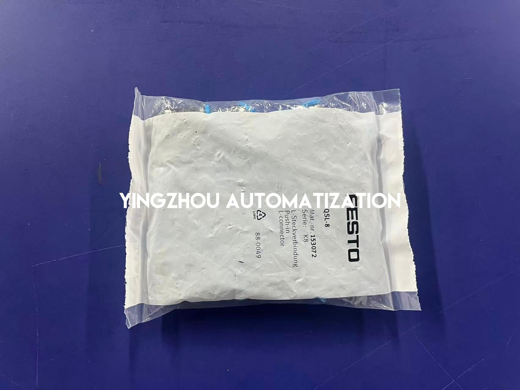 Festo QSL-8 L-Fitting | 153072 | 8 mm OD, R1/8" Thread | Push-in L-connector | Brand New Original-YingZhou Automatization