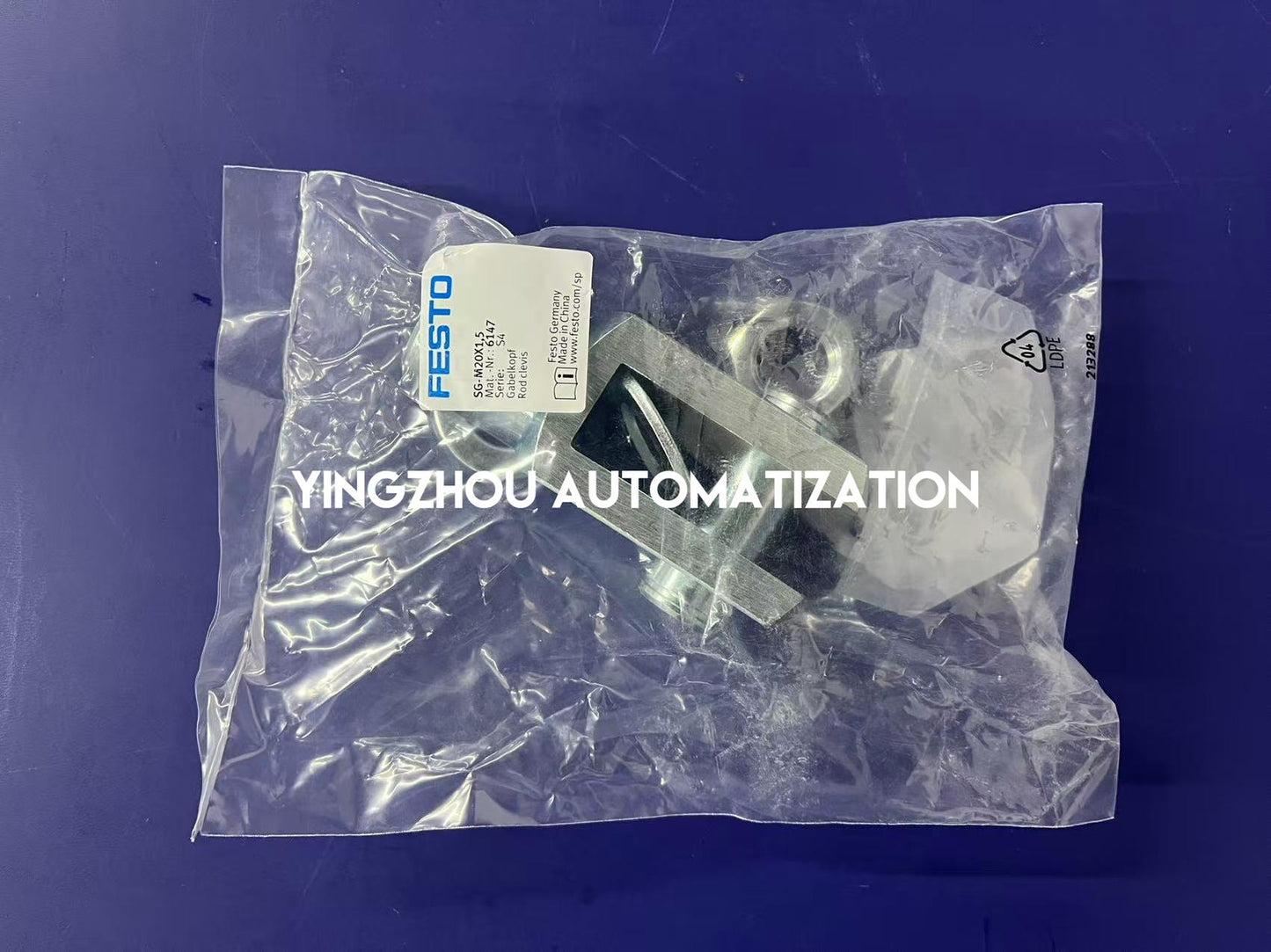 Festo SG-M20x1.5 Rod Clevis | 6147 | M20x1.5 Thread, Heavy-Duty Steel | Pneumatic Cylinder Accessory | Brand New Original-YingZhou Automatization