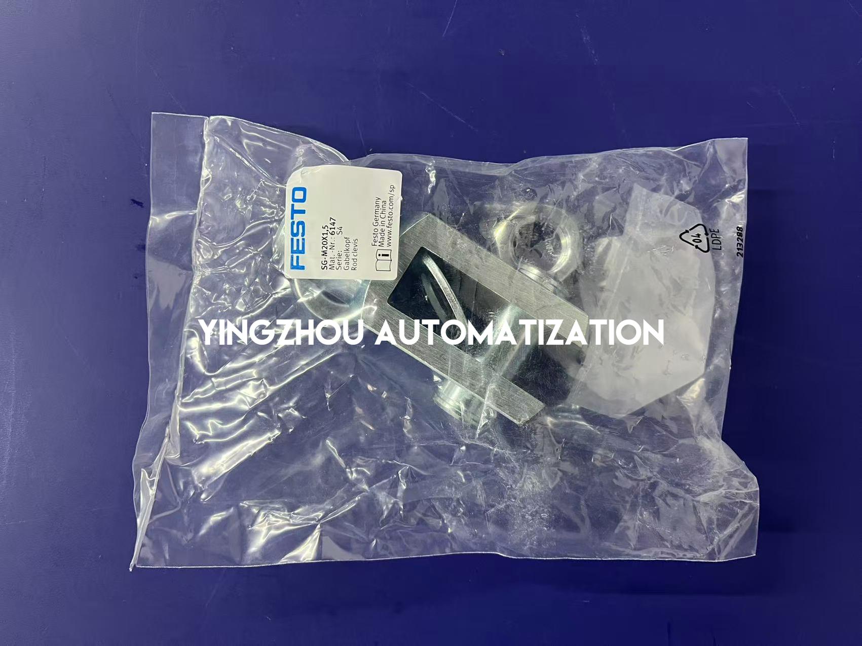 Festo SG-M20x1.5 Rod Clevis | 6147 | M20x1.5 Thread, Heavy-Duty Steel | Pneumatic Cylinder Accessory | Brand New Original-YingZhou Automatization