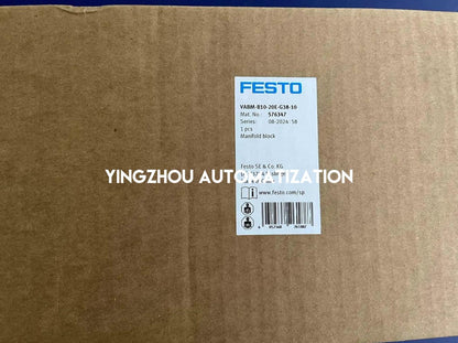 Festo VABM-B10-20E-G38-10 Manifold Rail | 576347 | For VUVS-L20 Valves, 10-Station | Pneumatic Valve Manifold | Brand New Original-YingZhou Automatization