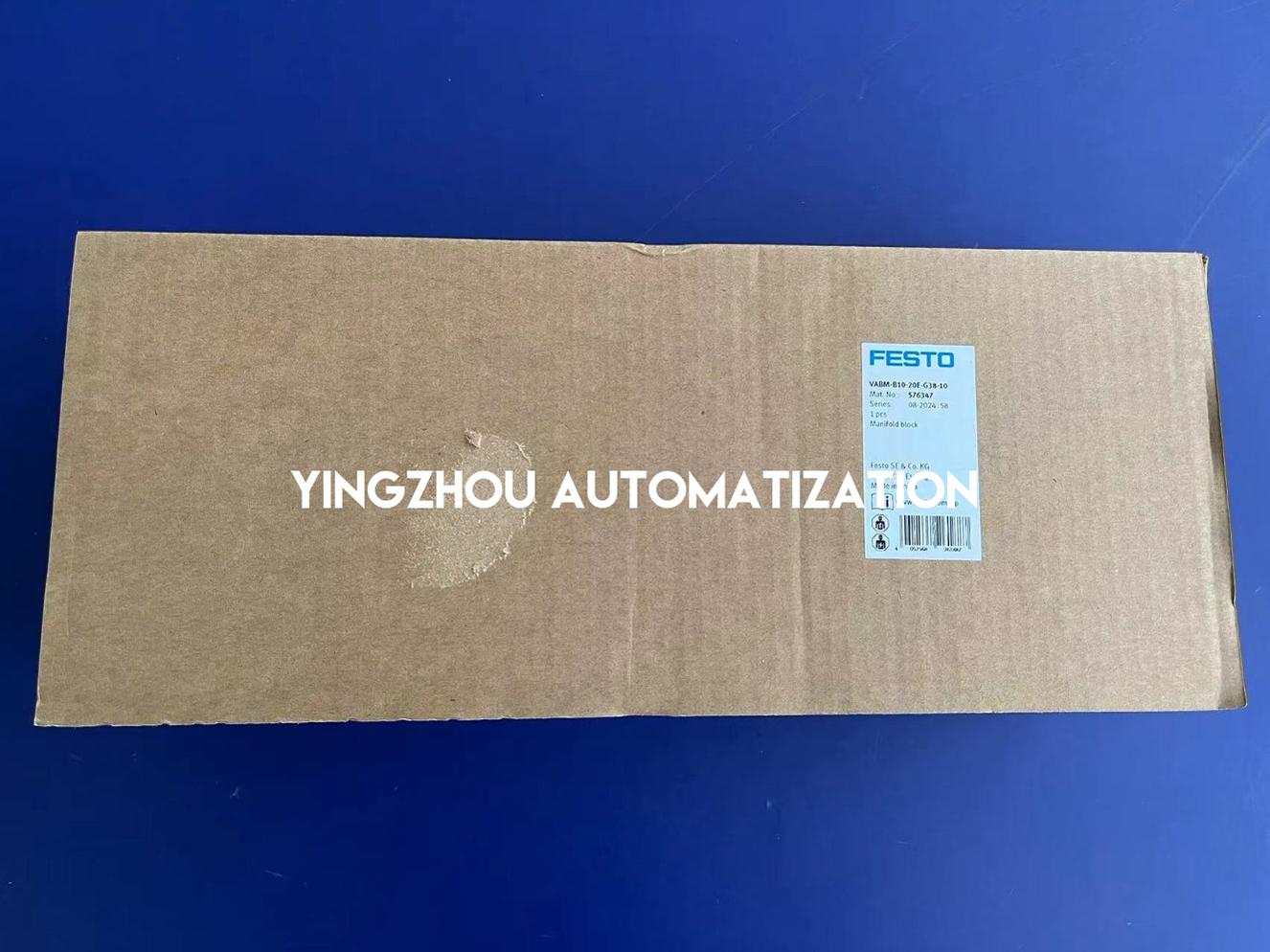 Festo VABM-B10-20E-G38-10 Manifold Rail | 576347 | For VUVS-L20 Valves, 10-Station | Pneumatic Valve Manifold | Brand New Original-YingZhou Automatization