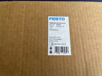 Festo VABM-B10-20S-G14-10-P3 Manifold Rail | 576473 | For VUVS-L20 Valves, 10-Station | Pneumatic Valve Manifold | Brand New Original-YingZhou Automatization