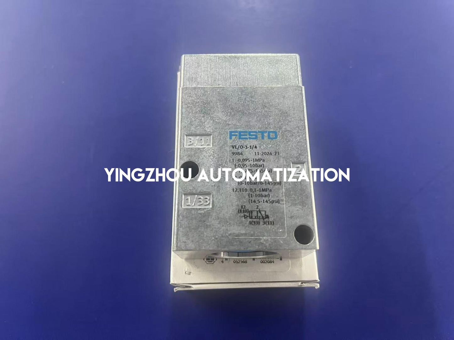 Festo VL/0-3-1/4 Limit Valve | 9984 | G1/4" Thread, Roller Lever Actuation | Mechanical Pneumatic Valve | Brand New Original-YingZhou Automatization