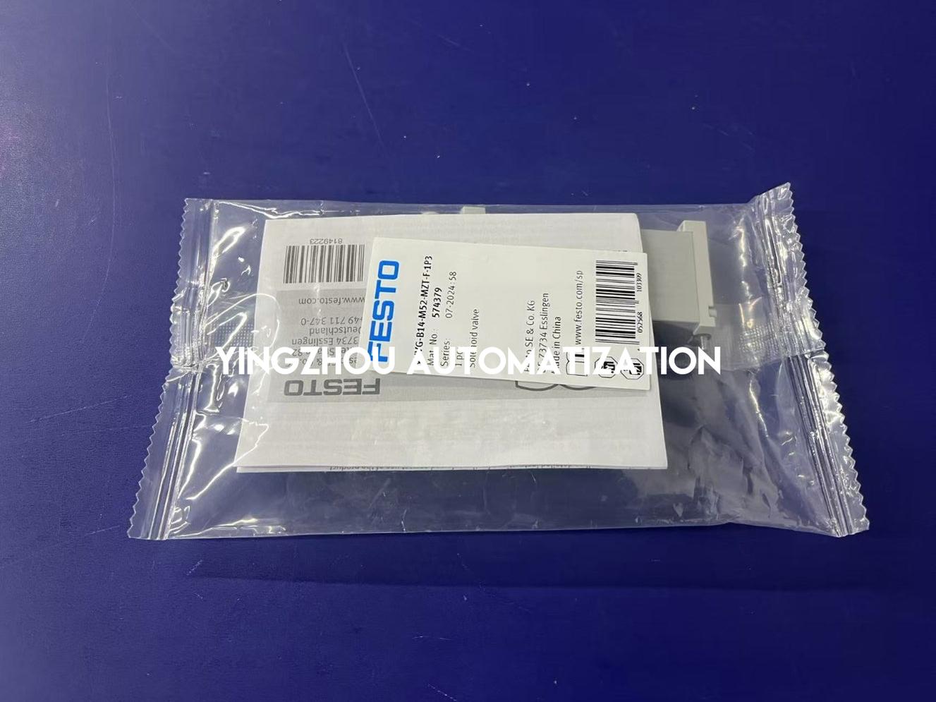 Festo VUVG-B14-M52-MZT-F-1P3 Solenoid Valve | 574379 | 5/2 Bistable, 24V DC, M5 Ports | Compact Pneumatic Control | Brand New Original-YingZhou Automatization