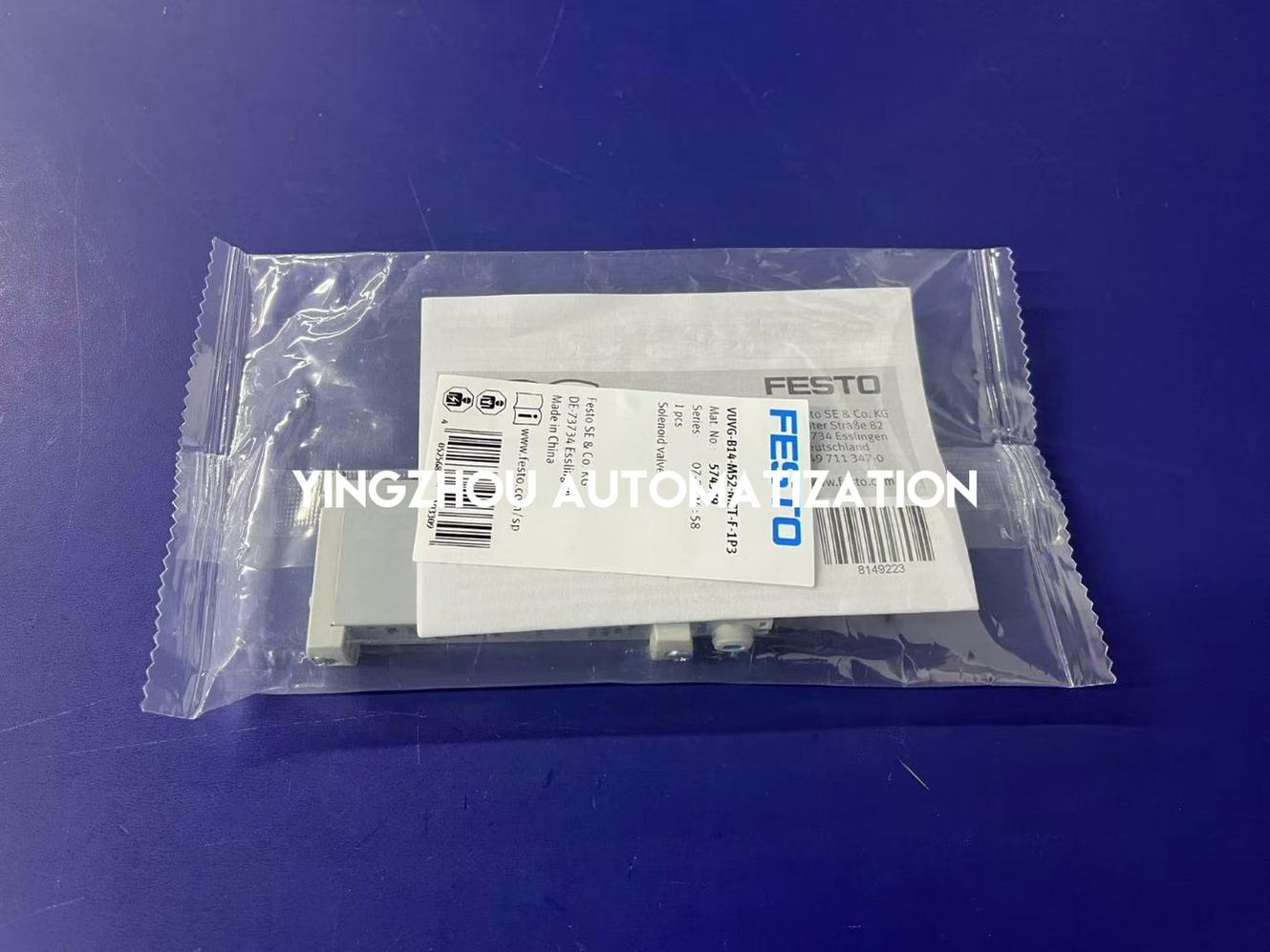 Festo VUVG-B14-M52-MZT-F-1P3 Solenoid Valve | 574379 | 5/2 Bistable, 24V DC, M5 Ports | Compact Pneumatic Control | Brand New Original-YingZhou Automatization