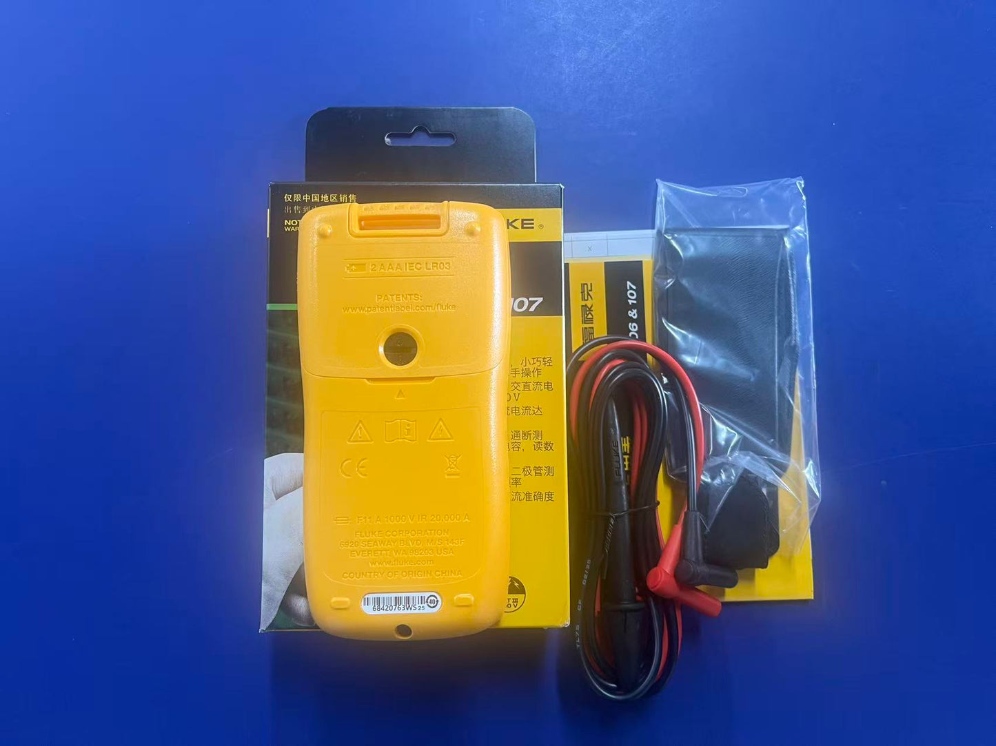 Fluke 107 | Mini Palm-Sized Digital Multimeter | AC/DC Voltage Current Tester | Backlight Display Meter | Brand New Original-YingZhou Automatization