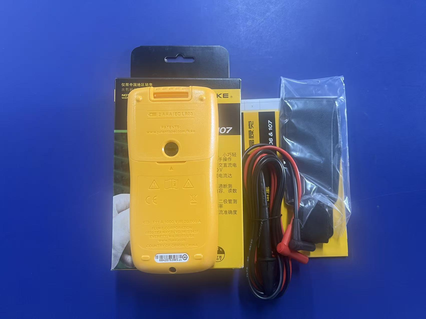 Fluke 107 | Mini Palm-Sized Digital Multimeter | AC/DC Voltage Current Tester | Backlight Display Meter | Brand New Original-YingZhou Automatization