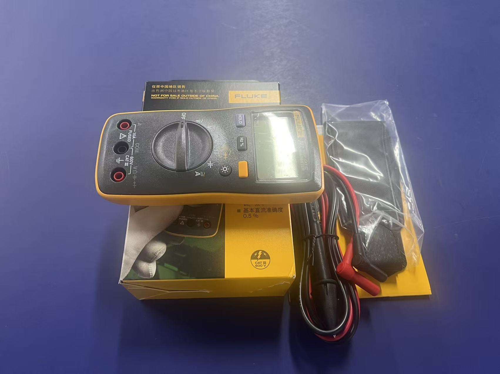 Fluke 107 | Mini Palm-Sized Digital Multimeter | AC/DC Voltage Current Tester | Backlight Display Meter | Brand New Original-YingZhou Automatization